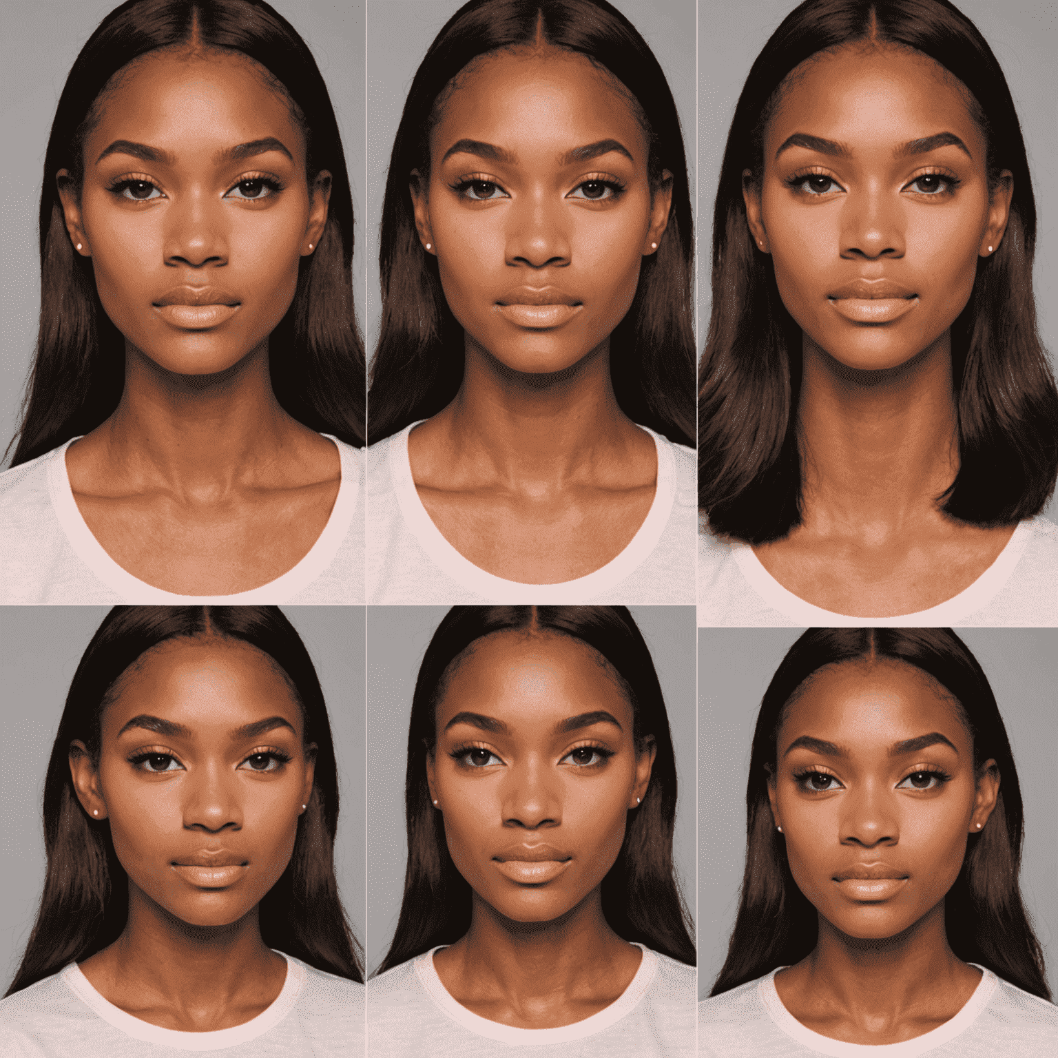 Step-by-step collage of applying a soft, romantic blush look